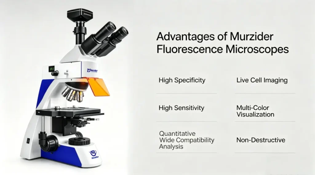 fluorescence microscope benefits for cell imaging and biological research