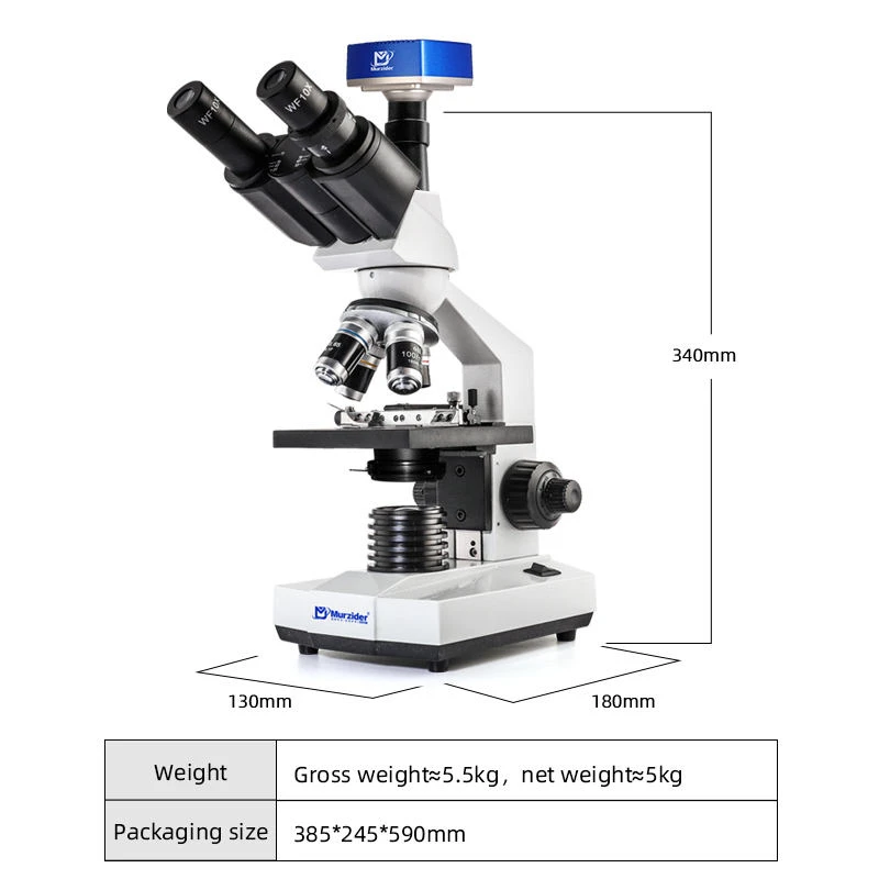 murzider-biological-microscope-dimensions-size-weight-msd100-9-t-4k trinocular biological microscope dimensions
