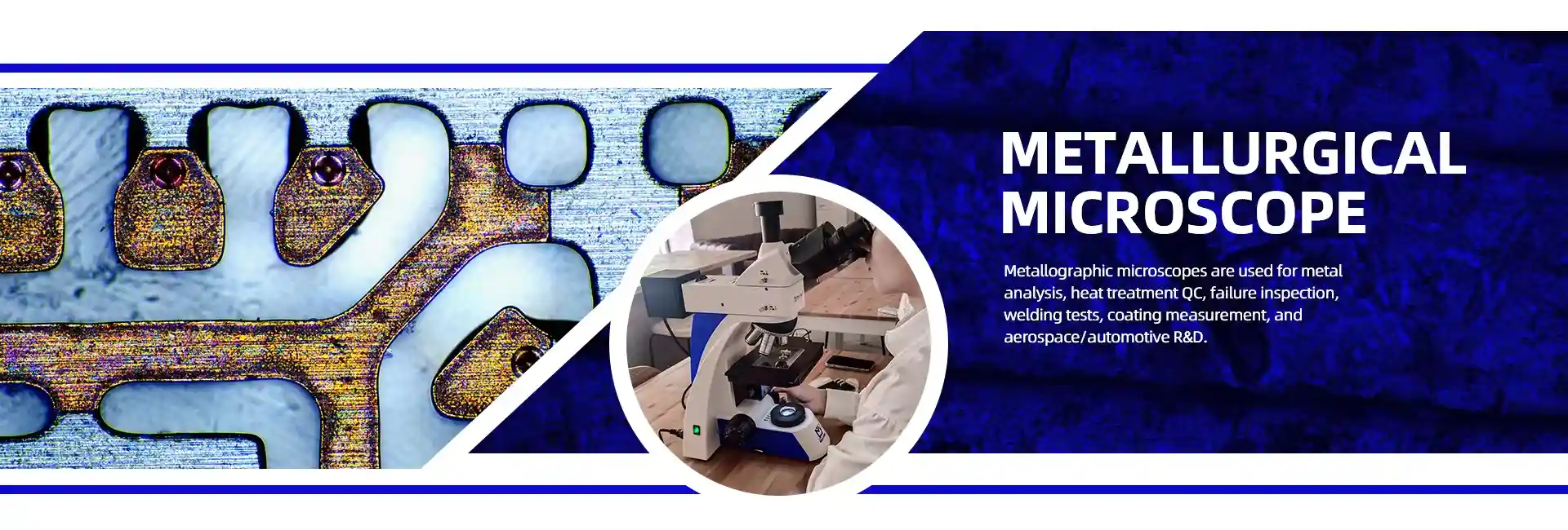 Murzider metallurgical microscope for metal analysis and material inspection