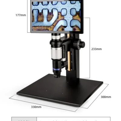 Murzider MSD433 industrial digital microscope dimensions and size