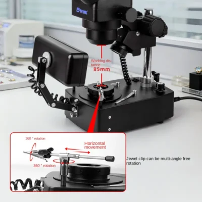Murzider MSD210-4K Trinocular Stereo Jewelry Microscope with 6.7–45X Zoom and 4K Camera