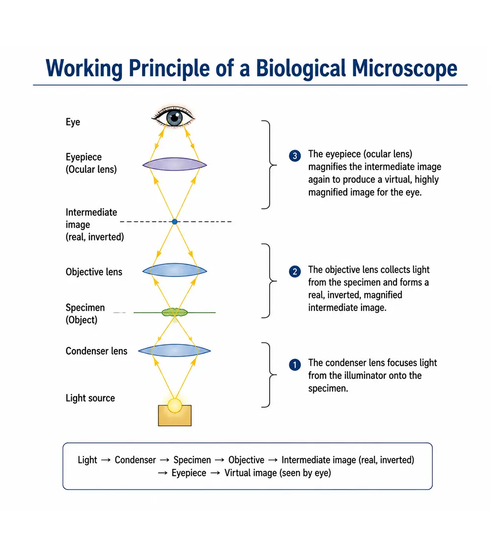 Working Principle of Murzider Biological Microscopes