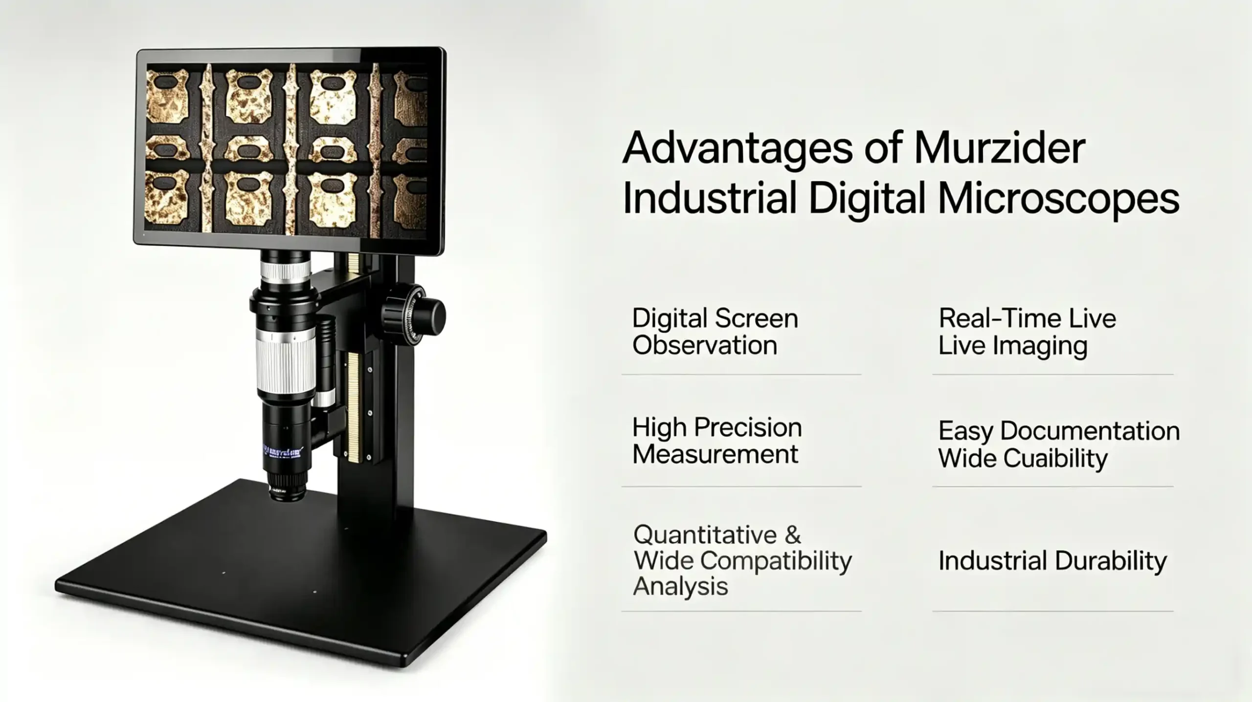 Industrial digital microscope high-resolution imaging of components