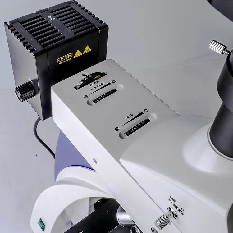 Infinity optical system detail of metallurgical microscope