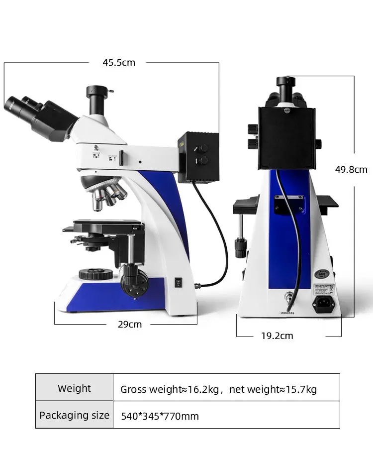 msd-s280-metallurgical-microscope-dimensions Dimensions of MSD-S280 portable metallurgical microscope