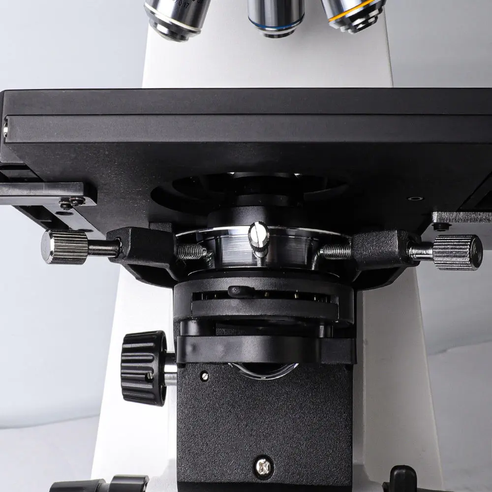 msd-s750-1000-stage-detail MSD-S750-1000 research-grade trinocular biological microscope with 10MP camera
