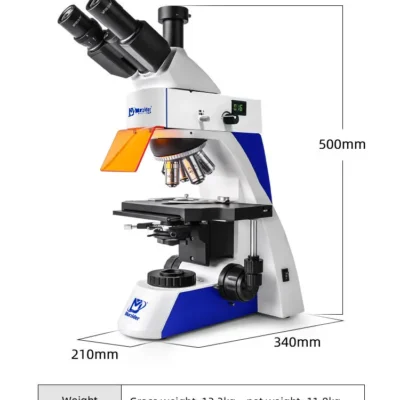 Dimensions of MSD-S820-830 fluorescence microscope