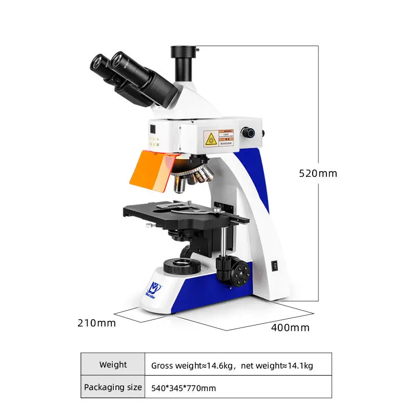 msd-s820-fluorescence-microscope-dimensions Dimensions of MSD-S820 research fluorescence microscope