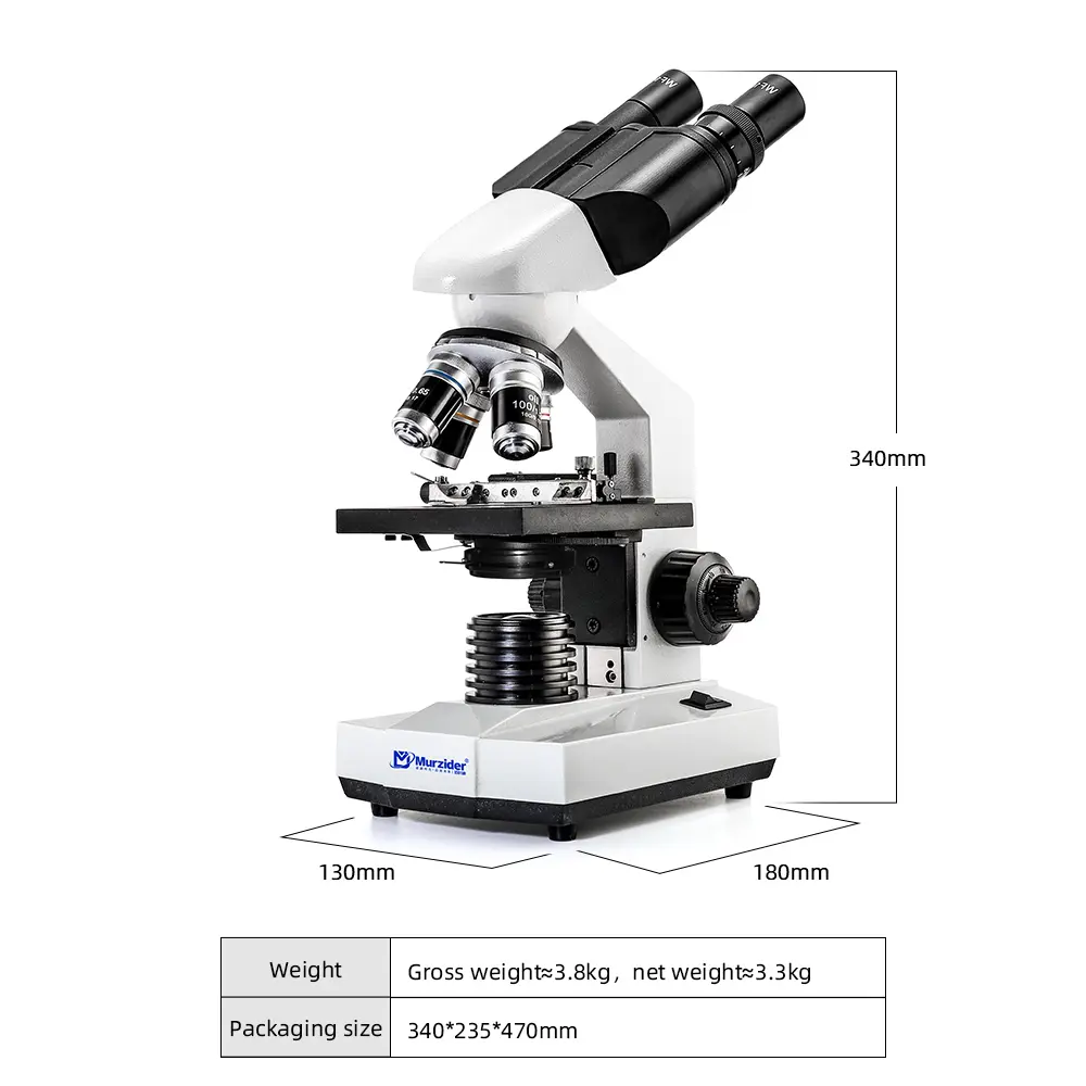 Classroom observation microscope dimension and structure diagram