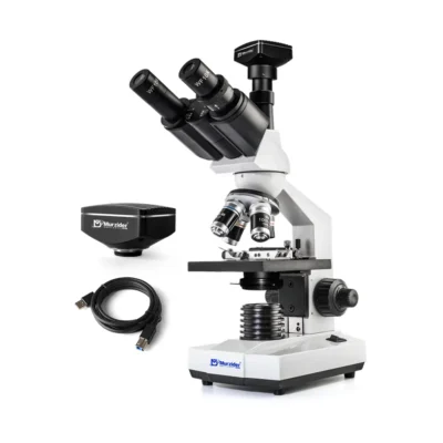 Trinocular science viewing microscope with 5.1MP camera