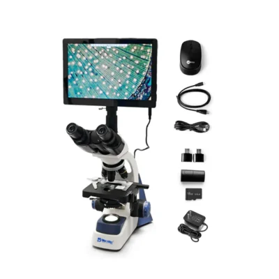 msd105-trinocular-microscope-10.1inch-integrated-screen-main MSD105 trinocular microscope with 10.1-inch integrated LCD screen front view