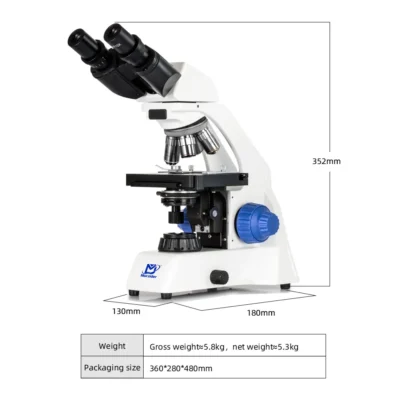 msd1125-b-laboratory-microscope-dimension MSD1125-B laboratory microscope dimension diagram