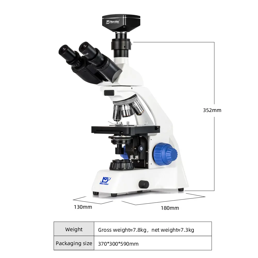 MSD1125-T-1000 trinocular biological microscope size details