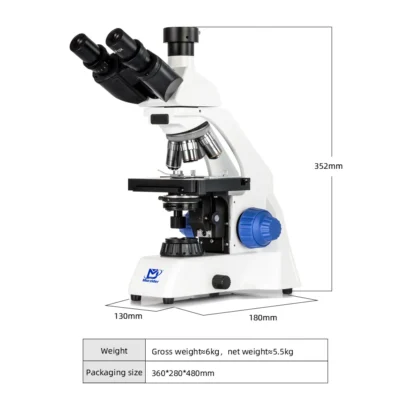 Murzider MSD1125-T Trinocular Biological Microscope for Laboratory and Teaching Use