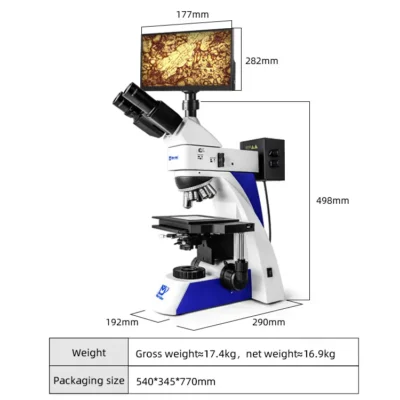 Material failure analysis microscope dimension and structure diagram
