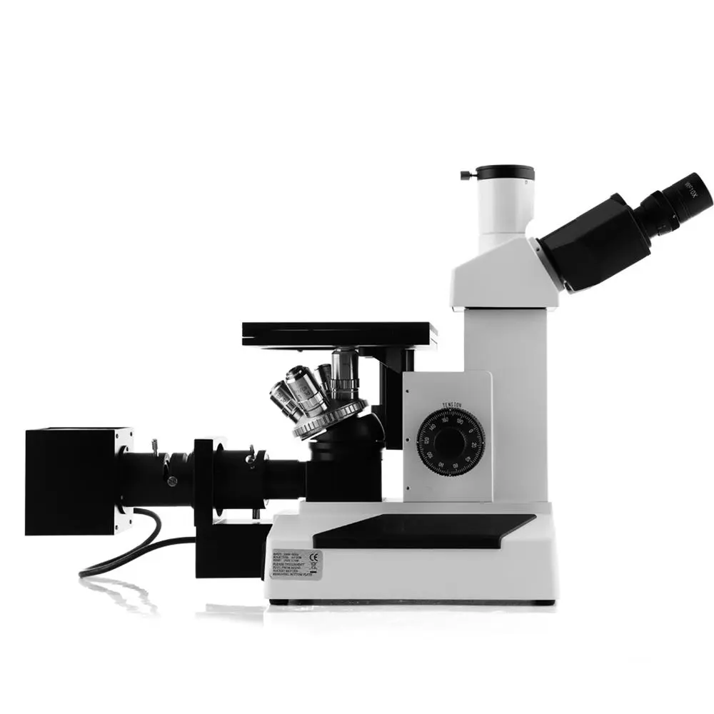 Optical system of inverted metallographic microscope for material inspection