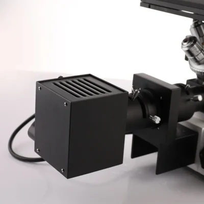Inverted material research microscope with large working stage