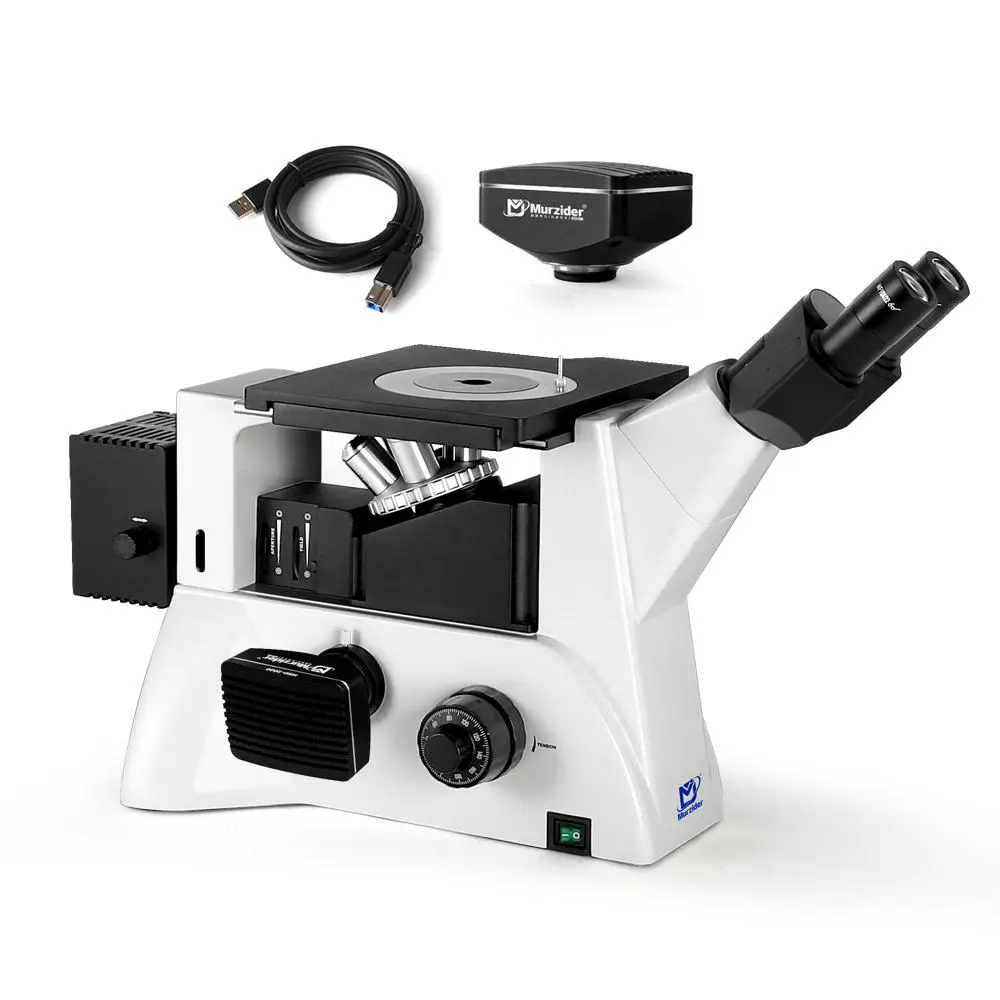 Industrial metallurgical inspection microscope for laboratory material analysis