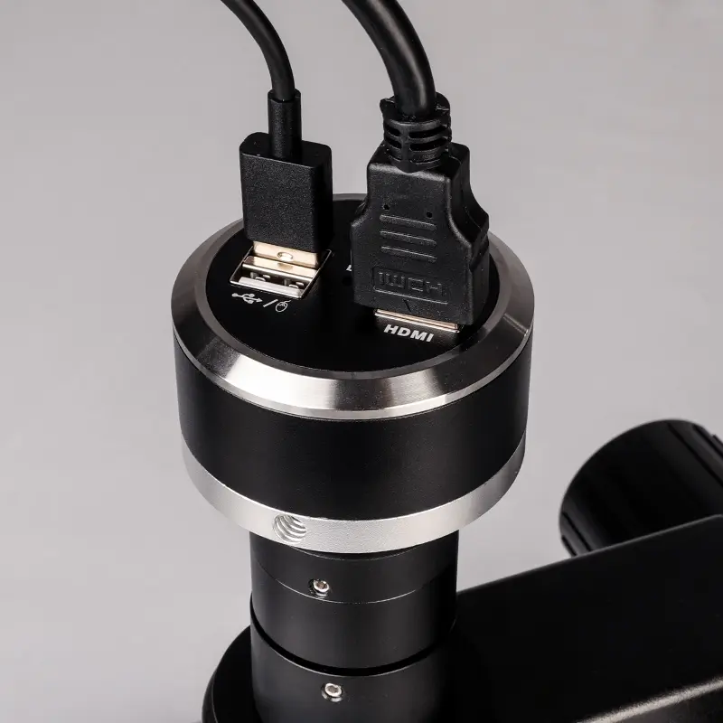 Industrial microscope round camera with HDMI and USB interface connection