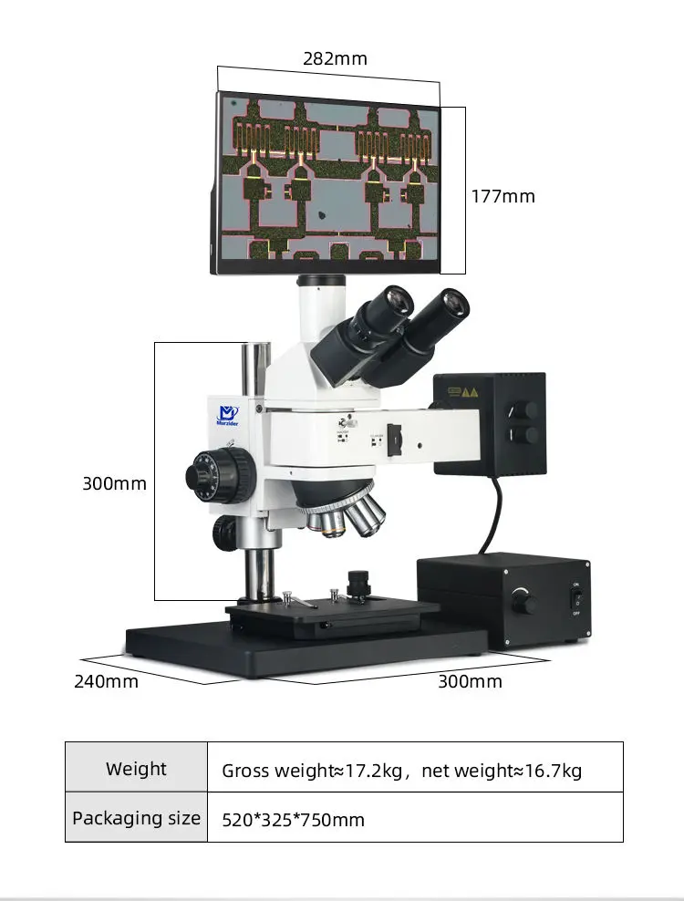 MSD4150-11.6TY column metallographic microscope dimensions and structure