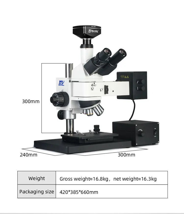 MSD4150-2000 column metallurgical microscope dimensions and adjustable structure
