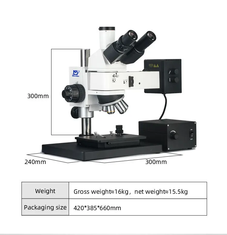 msd4150-metallographic-microscope-dimensions Dimensions of MSD4150 column metallographic microscope