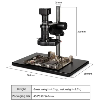 msd417-industrial-workpiece-inspection-dimensions Industrial workpiece inspection microscope dimension and structure diagram