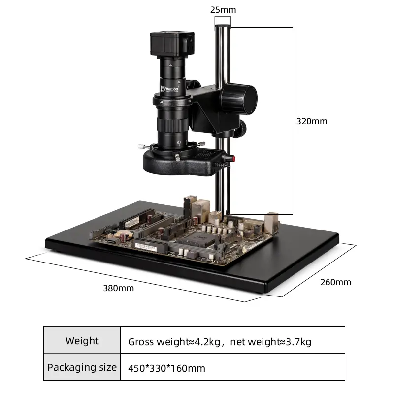 msd417-industrial-workpiece-inspection-dimensions Industrial workpiece inspection microscope dimension and structure diagram