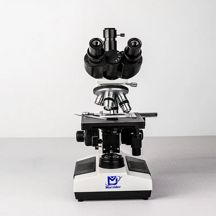 Laboratory trinocular biological microscope