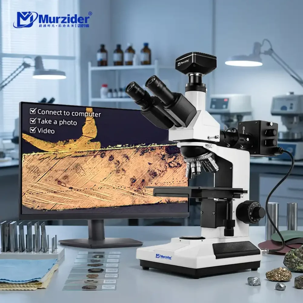 Industrial metallurgical microscope for metal microstructure analysis