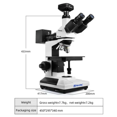 Dimensions of MSD4300-2000W metallurgical microscope