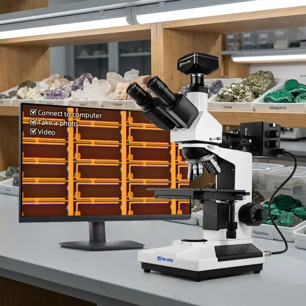 Metal analysis microscope for metallurgical inspection