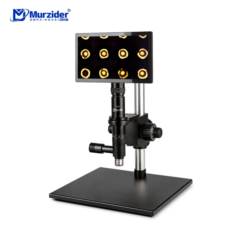 Industrial surface inspection microscope with 11.6 inch integrated display