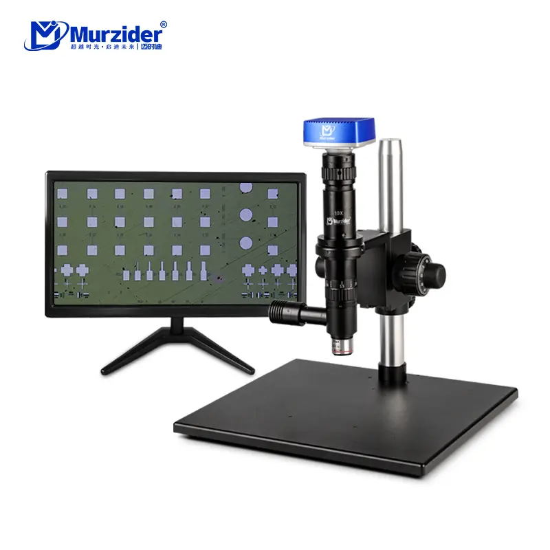 Industrial surface inspection microscope with Blue 4K and 22 inch monitor