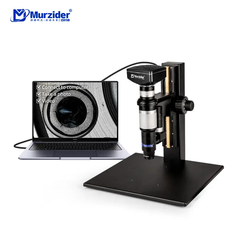 Industrial electronics inspection microscope with 5.1MP camera