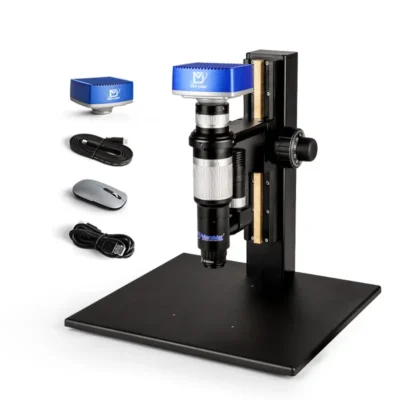 Industrial electronics inspection microscope with Blue 4K camera