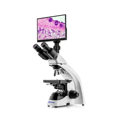 MSD501 trinocular microscope with 11.6-inch integrated display front view