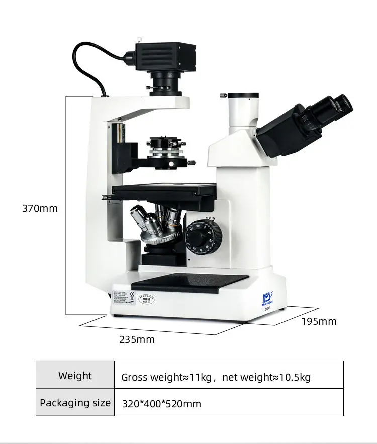 msd502-inverted-phase-microscope-dimension MSD502 inverted phase microscope dimensions