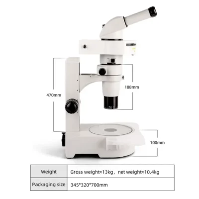 Structural size details of MSD516-600D fluorescence microscope
