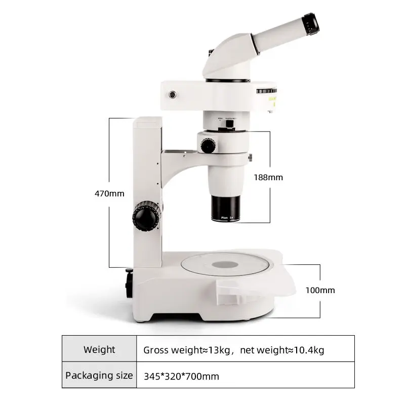 Structural size details of MSD516-600D fluorescence microscope