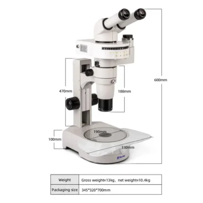 msd516-fluorescence-microscope-dimensions Dimensions of MSD516 biological fluorescence microscope