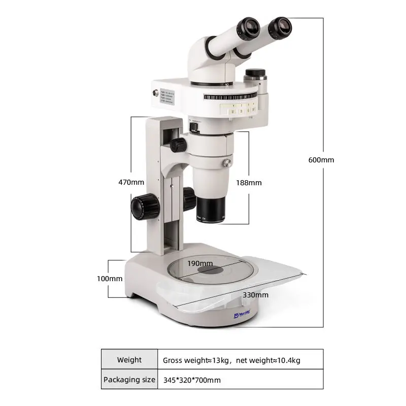 msd516-fluorescence-microscope-dimensions Dimensions of MSD516 biological fluorescence microscope