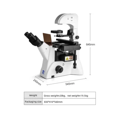 msd530dt-fluorescence-microscope-dimensions Dimensions of MSD530DT inverted fluorescence microscope