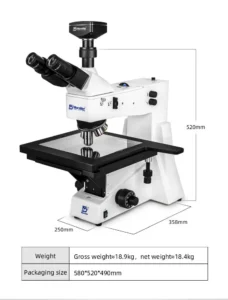 MSD5330-2000 inverted metallurgical microscope dimensions and platform structure