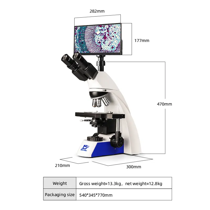 msd750-t-11-6-display-size 11.6 inch integrated display size of MSD750-T microscope
