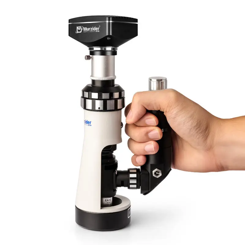 msd9191-1000-handheld-metallographic-microscope-application Handheld metallographic microscope used for industrial surface inspection and analysis