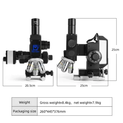 msd9198-measuring-microscope-dimensions Dimensions of MSD9198 handheld microscope
