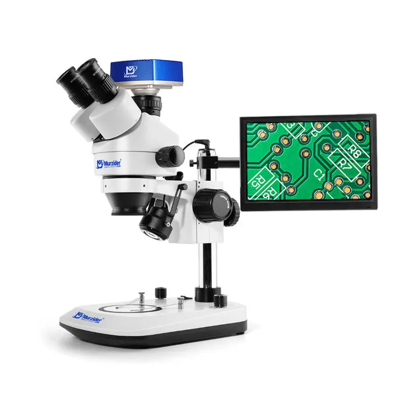 Murzider MSD202-B8-4K-11.6C digital stereo microscope with 4K camera and 11.6 inch display