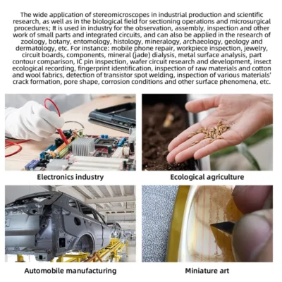 murzider-msd203-application Murzider MSD203 teaching stereo microscope applications in education, industrial inspection and laboratory research
