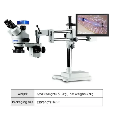 murzider-msd204-4k-11-6c-stereo-microscope-dimensions Dimensions of Murzider MSD204-4K-11.6C anatomy stereo microscope with display and camera system